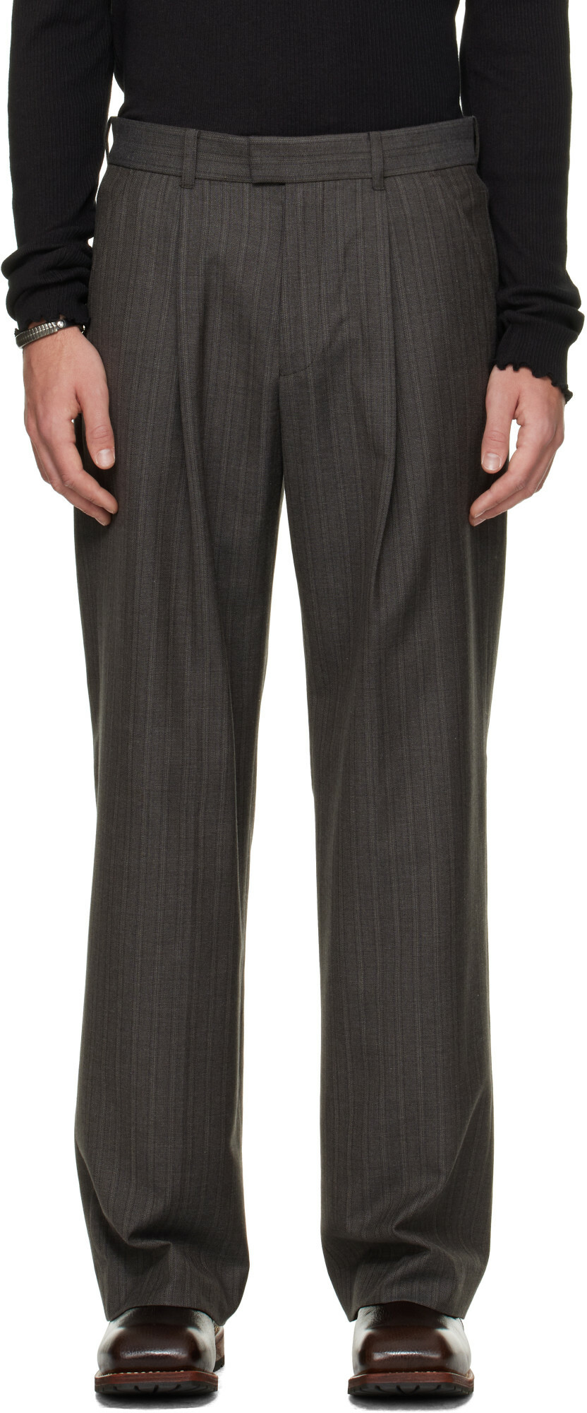 OUR LEGACY Gray Slack Trousers