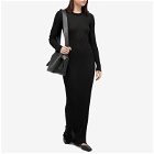 AMI Paris Women's Ribbed Long Sleeve Maxi Dress in Black