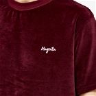 Magenta Men's Velours T-Shirt in Burgundy