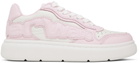 Alexander Wang Pink & Off-White Puff Pebble Leather Sneakers