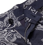 Sacai - Printed Woven Shorts - Men - Navy