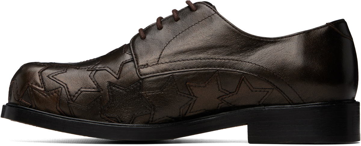 Stefan Cooke Brown Star Square Toe Derbys