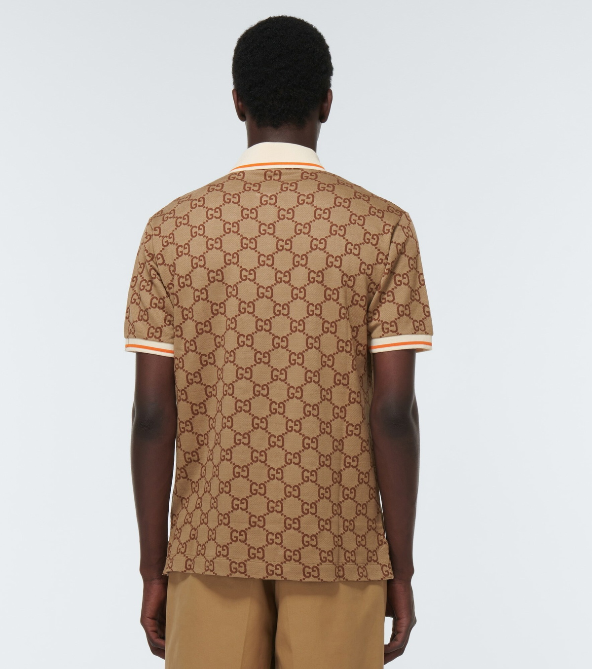 【関税込み】gucci TECHNICAL JERSEY POLO SHIRT Gucci logo-jacquard Polo Shirt | Blue | FARFETCH
