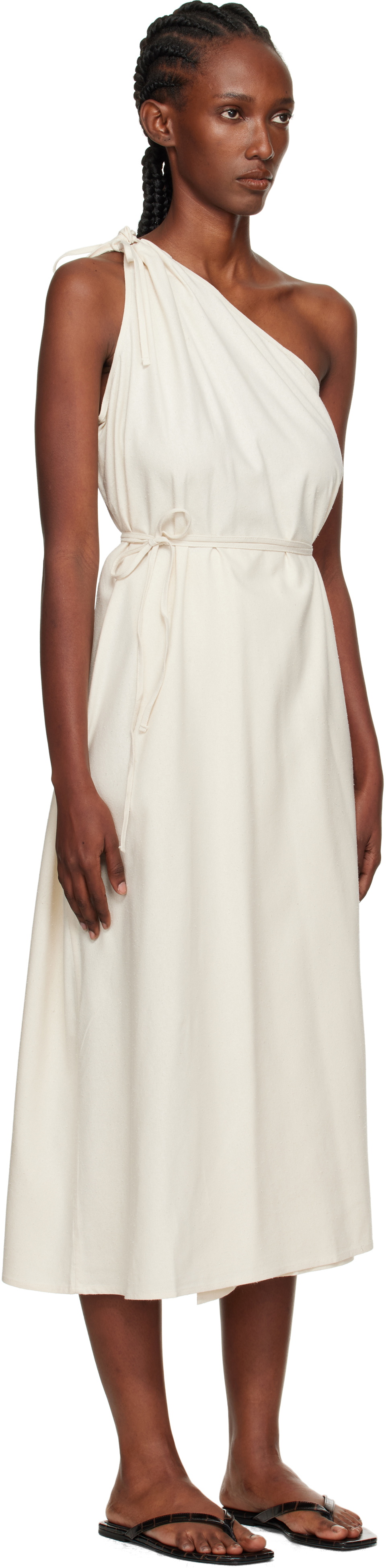 Baserange Off-White View Midi Dress
