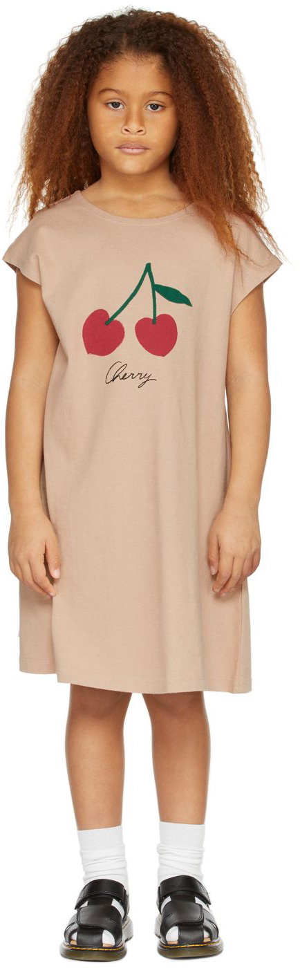 Jellymallow Kids Beige Cherry Dress
