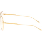 Bottega Veneta Gold Classic Aviator Glasses