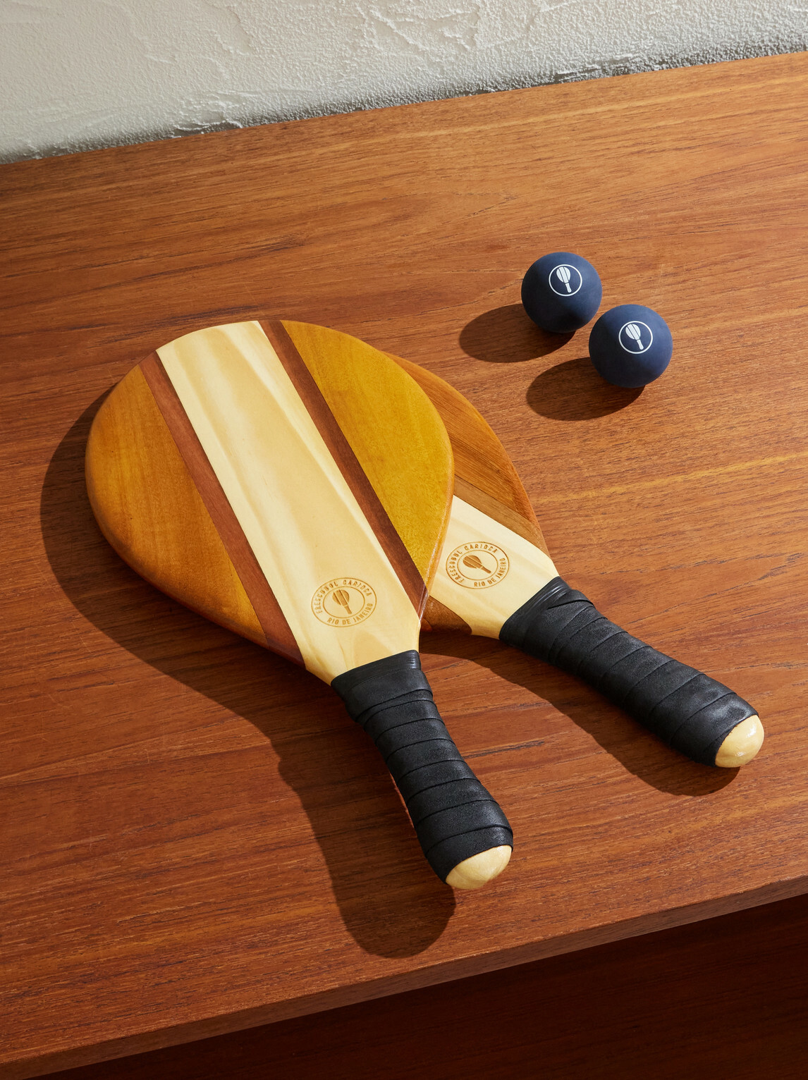 Frescobol Carioca - Leblon Wooden Beach Bat and Ball Set