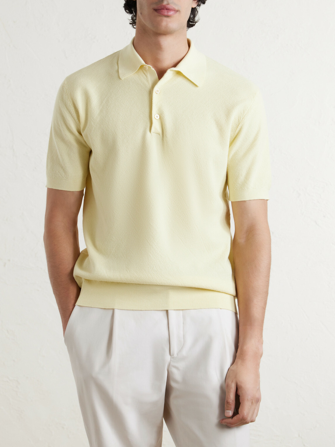 Boglioli - Cotton-Piqué Polo Shirt - Yellow