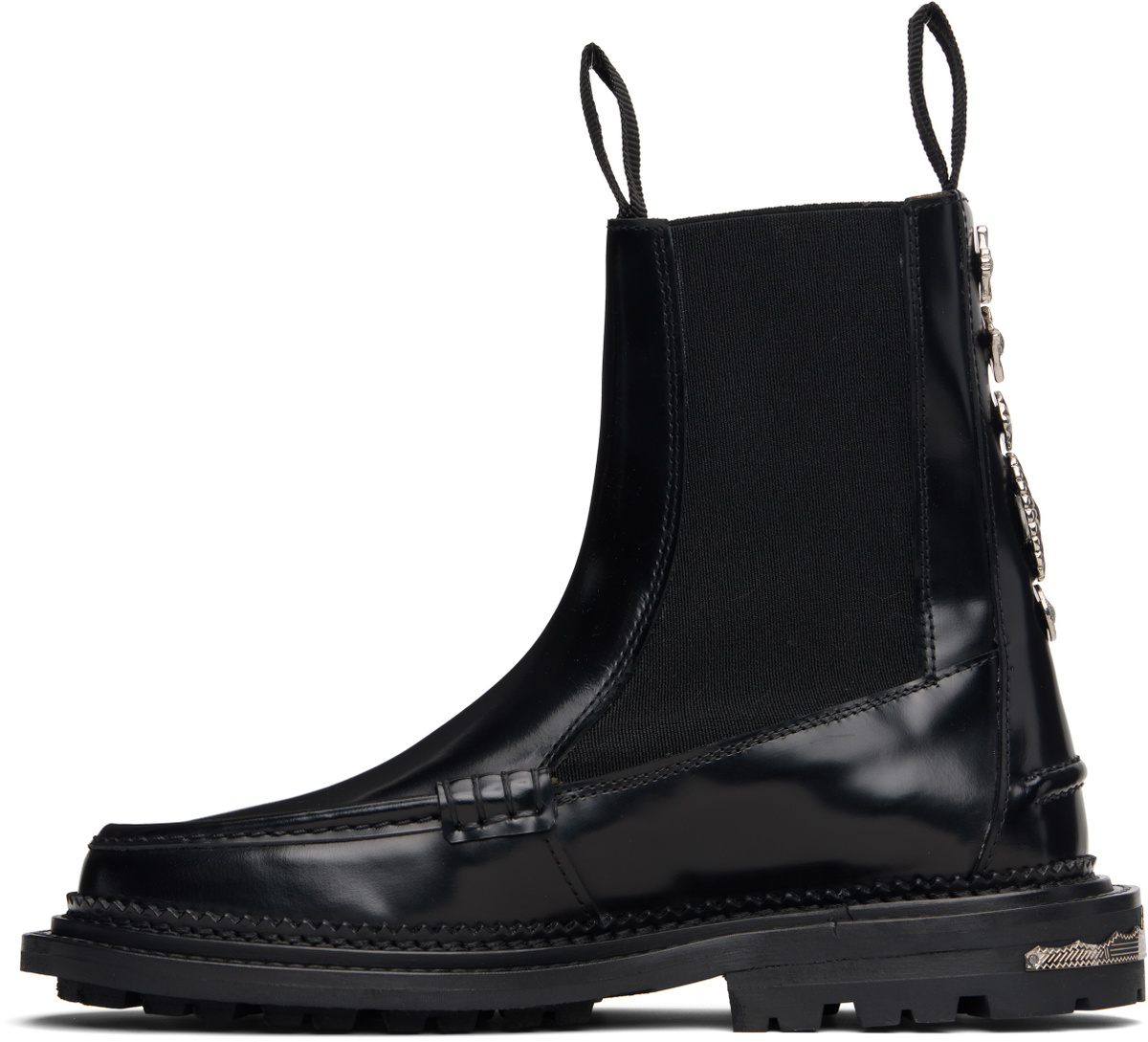 Toga Pulla Black Polido Chelsea Boots