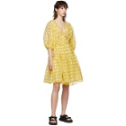Cecilie Bahnsen Yellow Floral Suzette Wrap Dress
