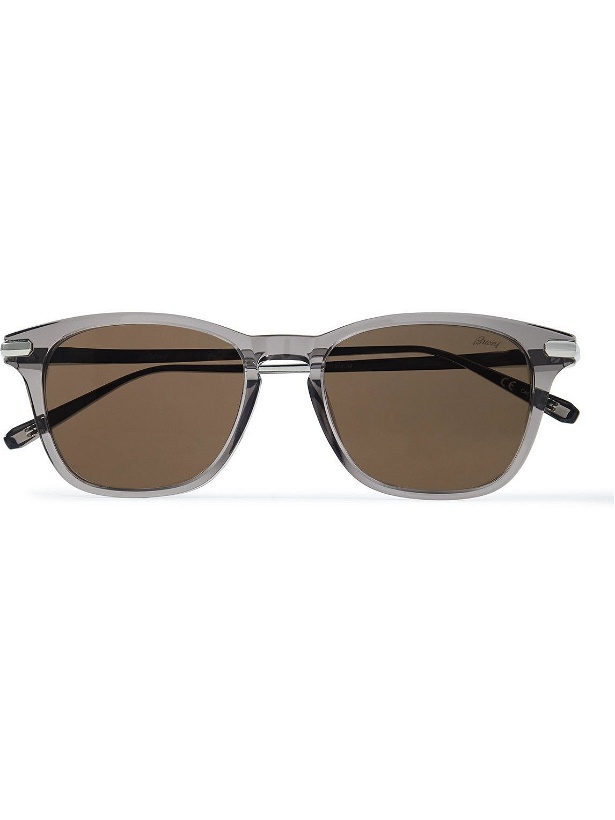 Photo: Brioni - D-Frame Acetate and Silver-Tone Sunglasses