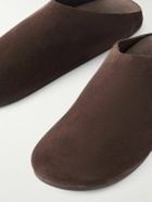 The Row - Hudson Suede Slippers - Brown