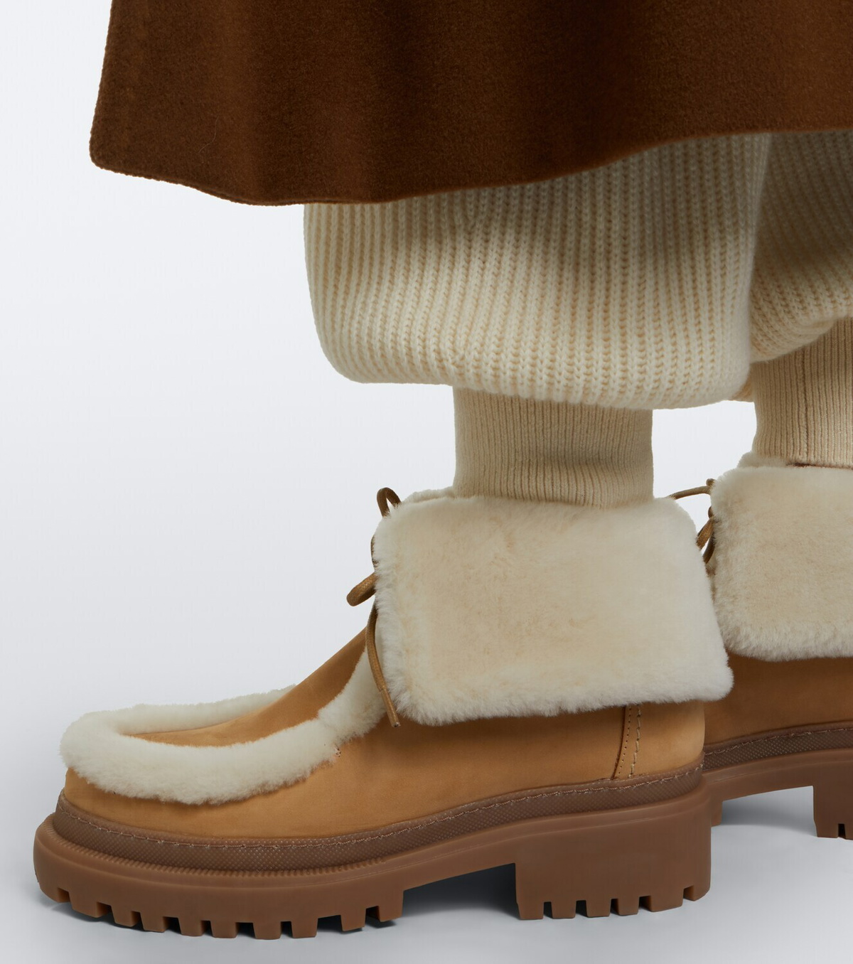 Yves Salomon Shearling-lined suede ankle boots