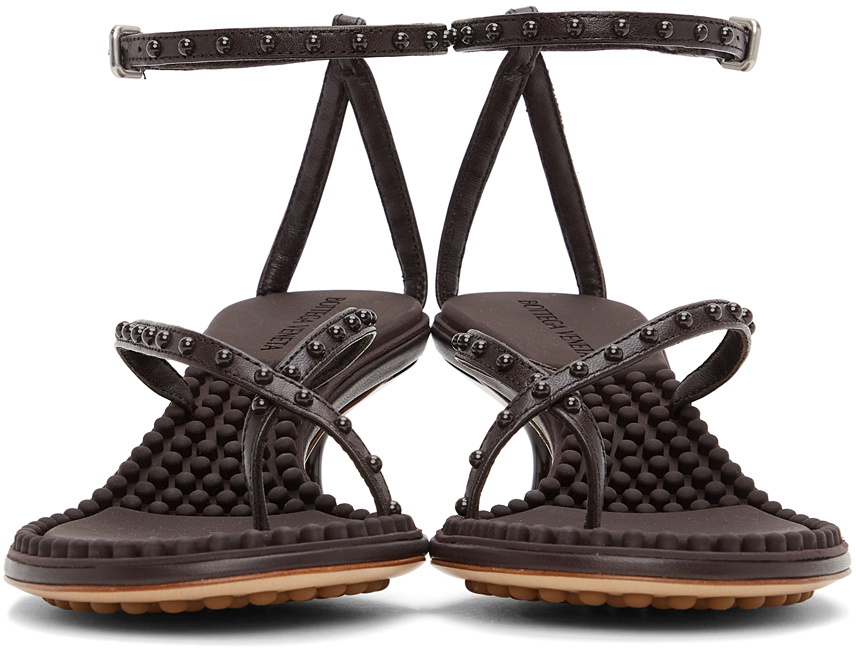 Bottega Veneta Brown Lagoon Bubble Low Sandals Bottega Veneta