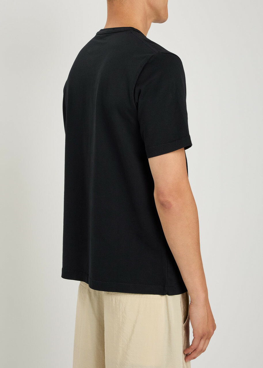 JW Anderson Logo-embroidered Cotton T-shirt Black