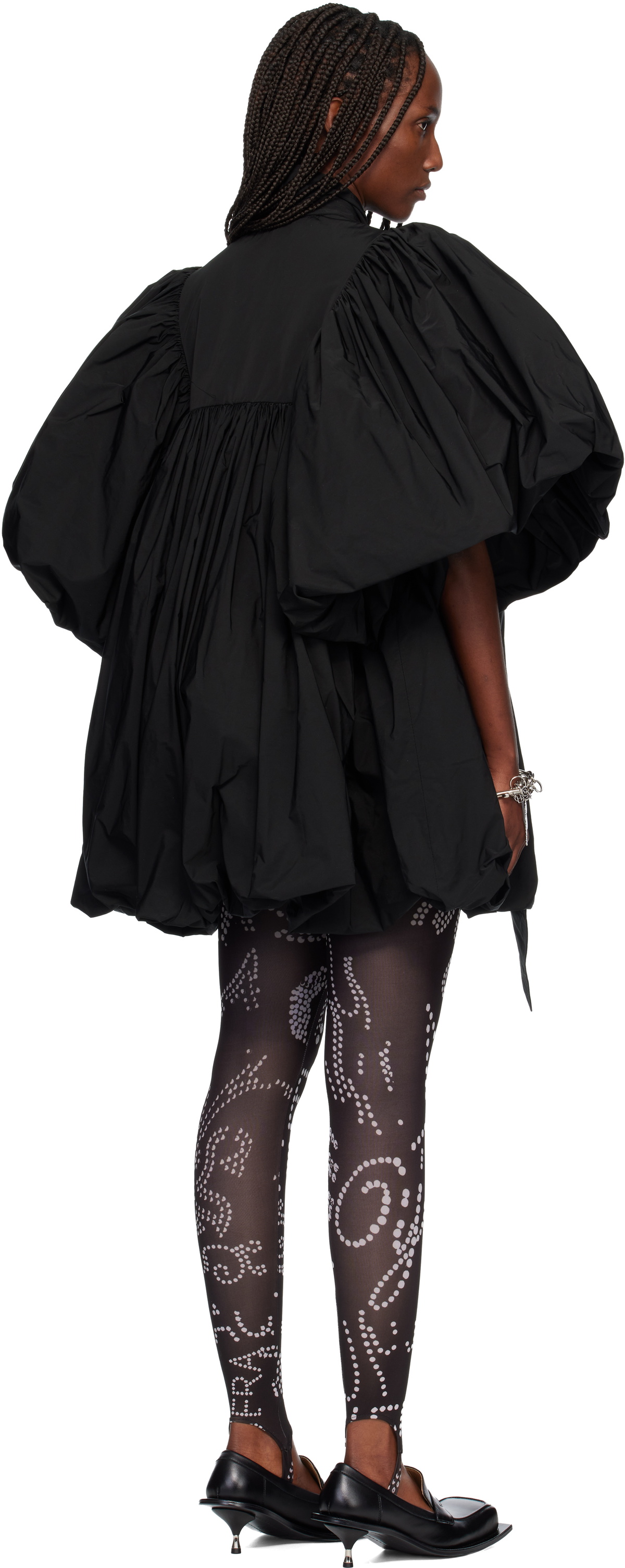 VAQUERA Black Pouf Minidress