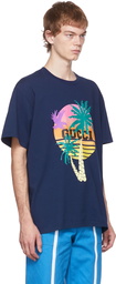 Gucci Navy Printed T-Shirt