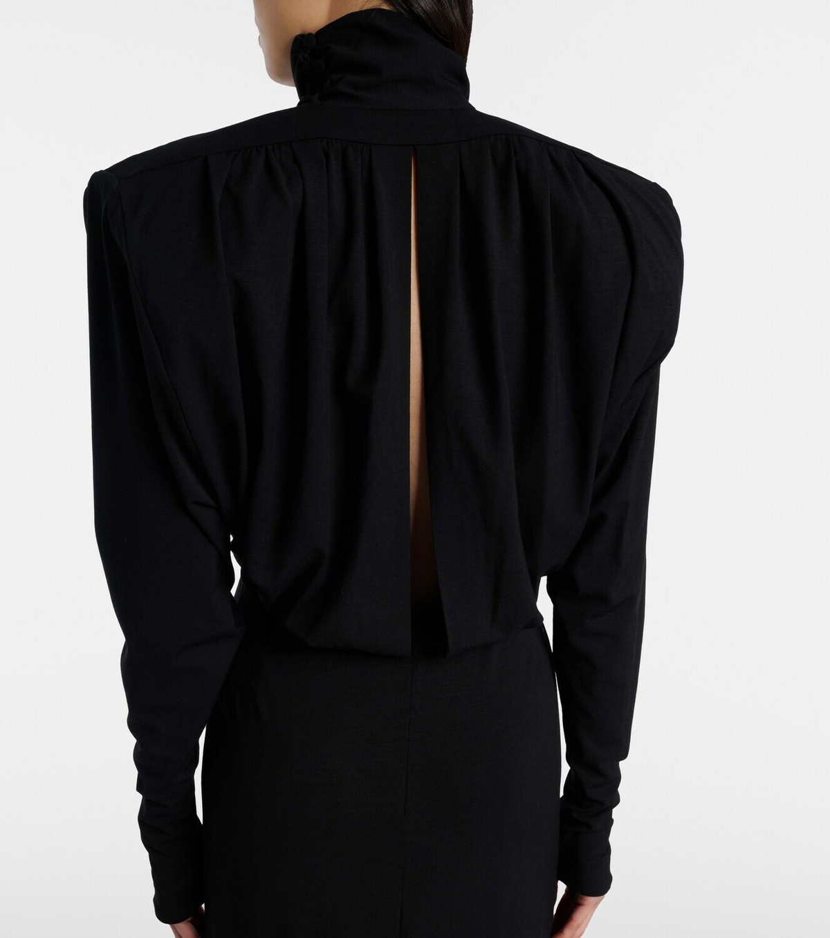Mugler Draped jersey gown