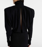 Mugler Draped jersey gown
