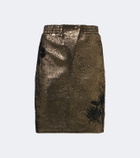 Jacques Wei Embellished brocade miniskirt