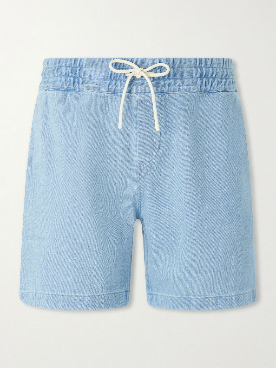 Portuguese Flannel - Straight-Leg Denim Drawstring Shorts - Blue