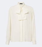Gucci Tie-neck silk crêpe de chine blouse
