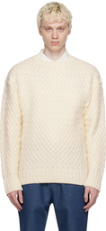 AMOMENTO Off-White Textured Sweater