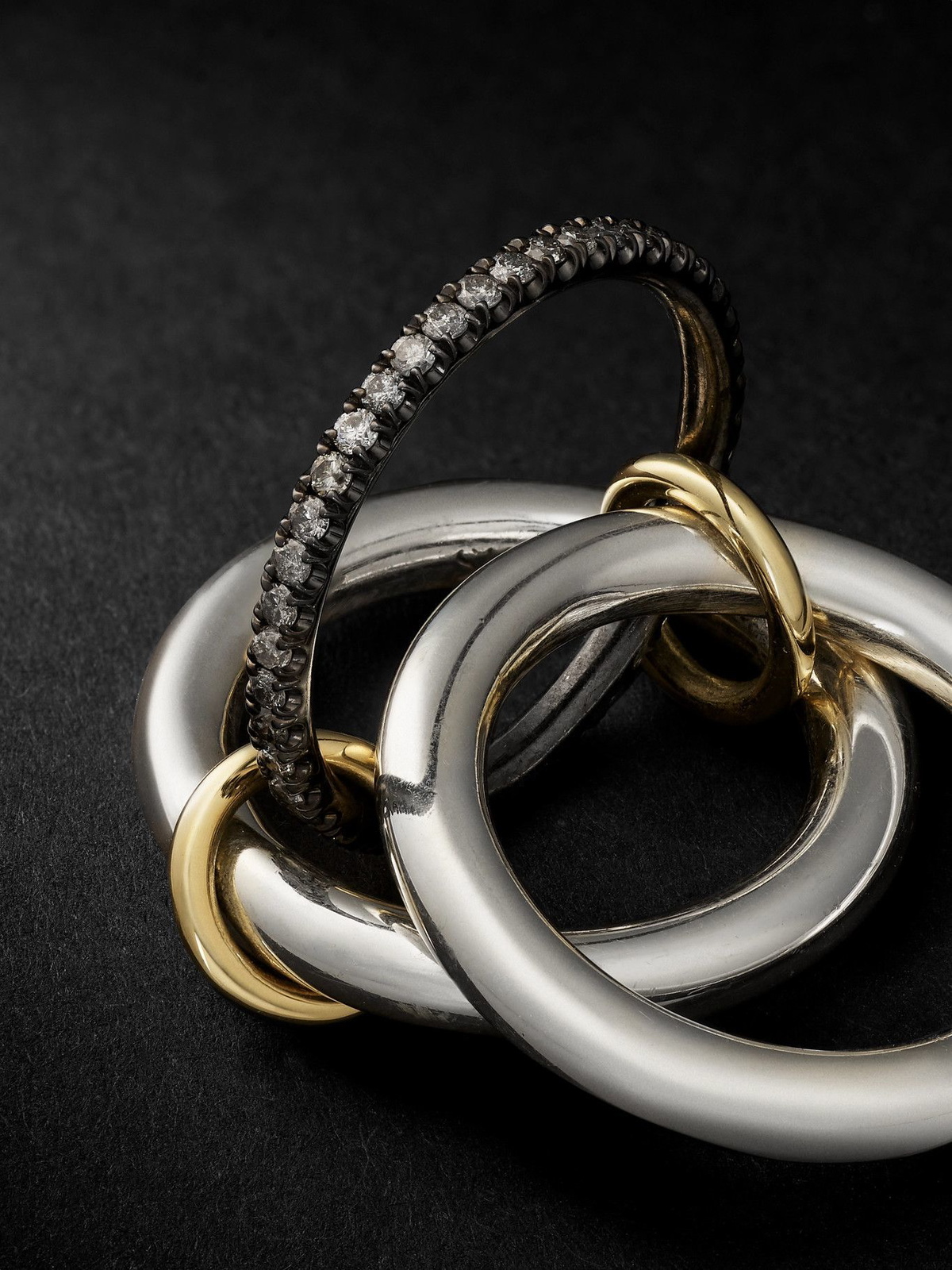 Spinelli Kilcollin - Libra Gris Silver, Gold and Diamond Ring - Silver