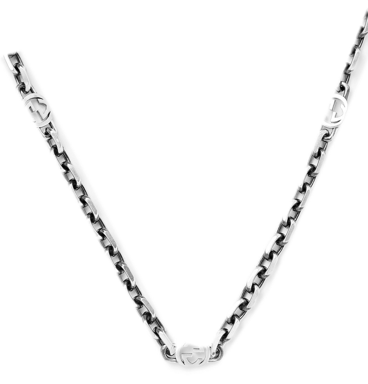 Gucci - Burnished Sterling Silver Necklace - Silver Gucci