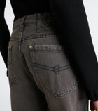 Blumarine Sequined wide-leg jeans