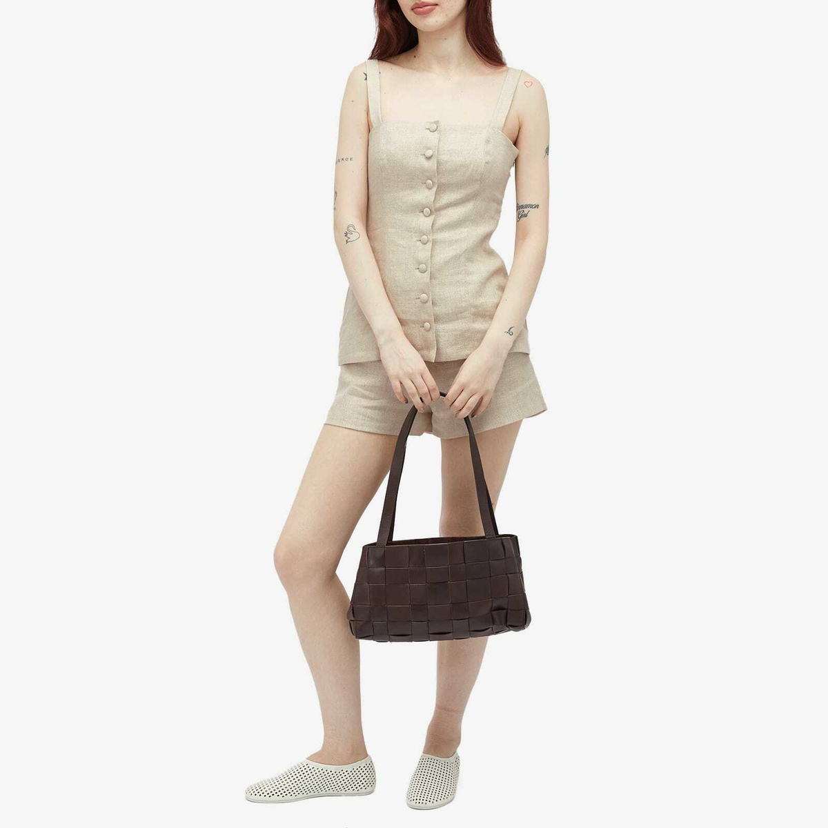 Faithfull The Brand Women's Corbiere Linen Vest in Oatmeal