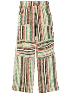 VITELLI - Patched Cotton Blend Wool Trousers