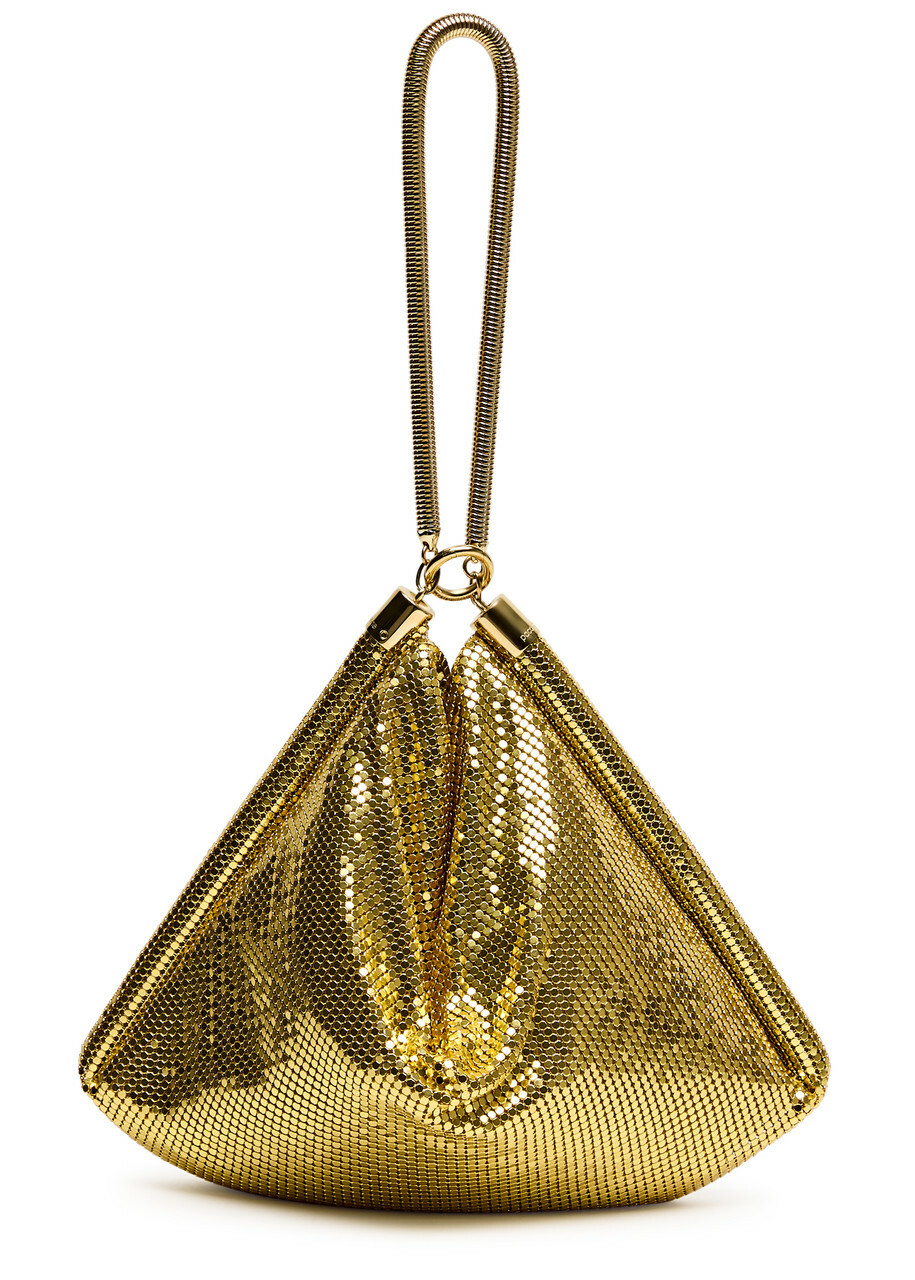 Rabanne Pixel Tube Chainmail Shoulder bag - Gold - One Size