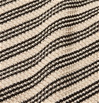 Camoshita - Slim-Fit Striped Ribbed Cotton Sweater - Men - Beige