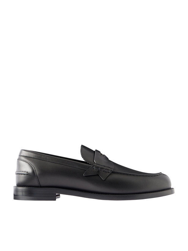 Photo: Christian Louboutin - The Plato Logo-Embellished Leather Penny Loafers - Black
