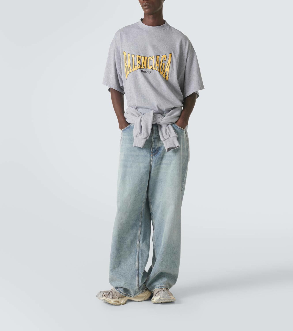 関税込【Balenciaga】Oversized cotton jersey T-shirt BALENCIAGA Oversized Printed Cotton-Jersey T-Shirt for Men