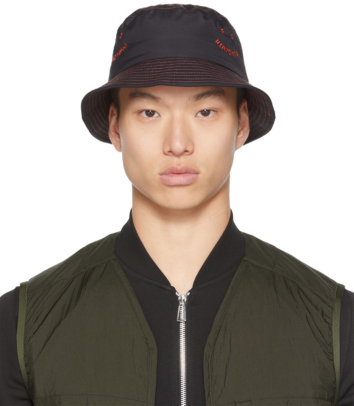 Photo: PS by Paul Smith Black Smile Bucket Hat