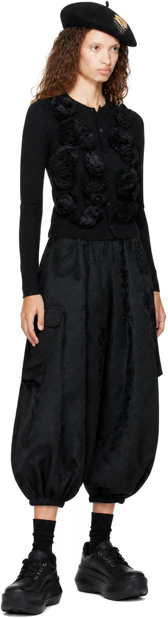 Comme des Garçons Comme des Garçons Black Jacquard Trousers