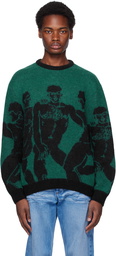 Carne Bollente Green & Black B.F.F. Sweater