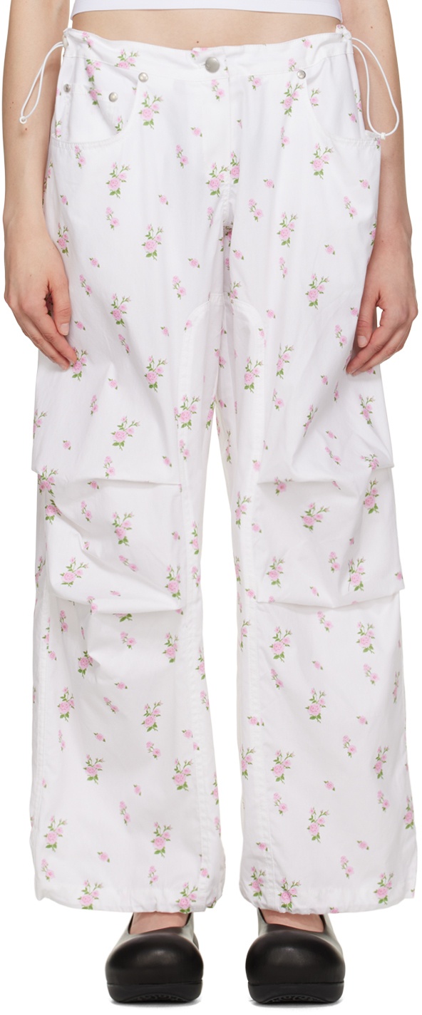 TheOpen Product White Flower Lounge Pants TheOpen Product