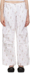 TheOpen Product White Flower Lounge Pants