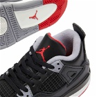 Air Jordan 4 Retro "Bred Reimagined" PS Sneakers in Fire Red/Cement Grey/Summit White