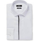 Hugo Boss - White Jamis Slim-Fit Cutaway-Collar Cotton Shirt - Men - White