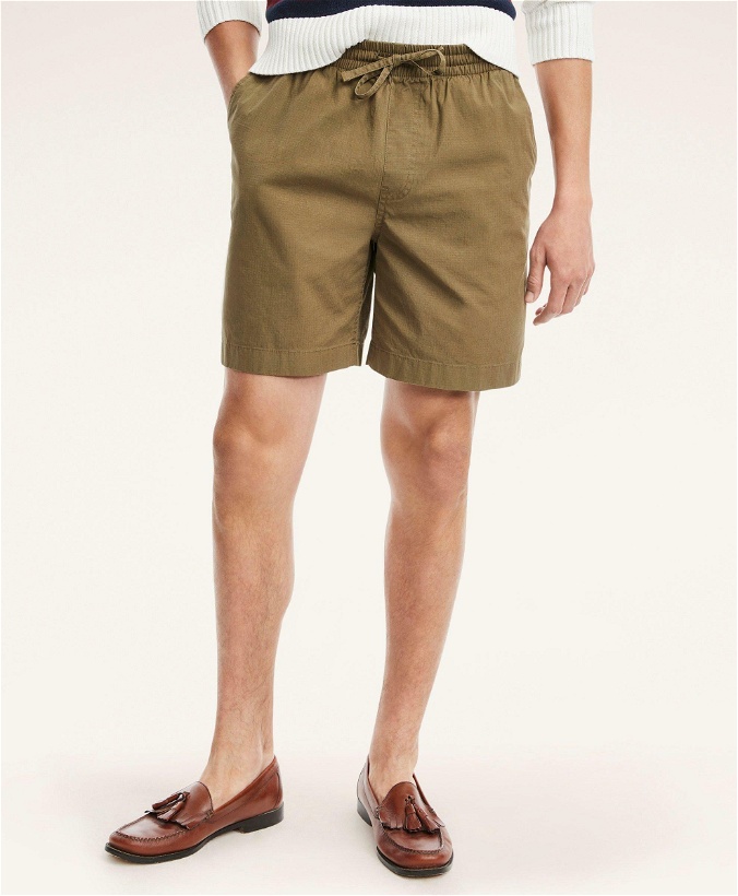Photo: Brooks Brothers Men's Stretch Cotton Ripstop Shorts | Olive