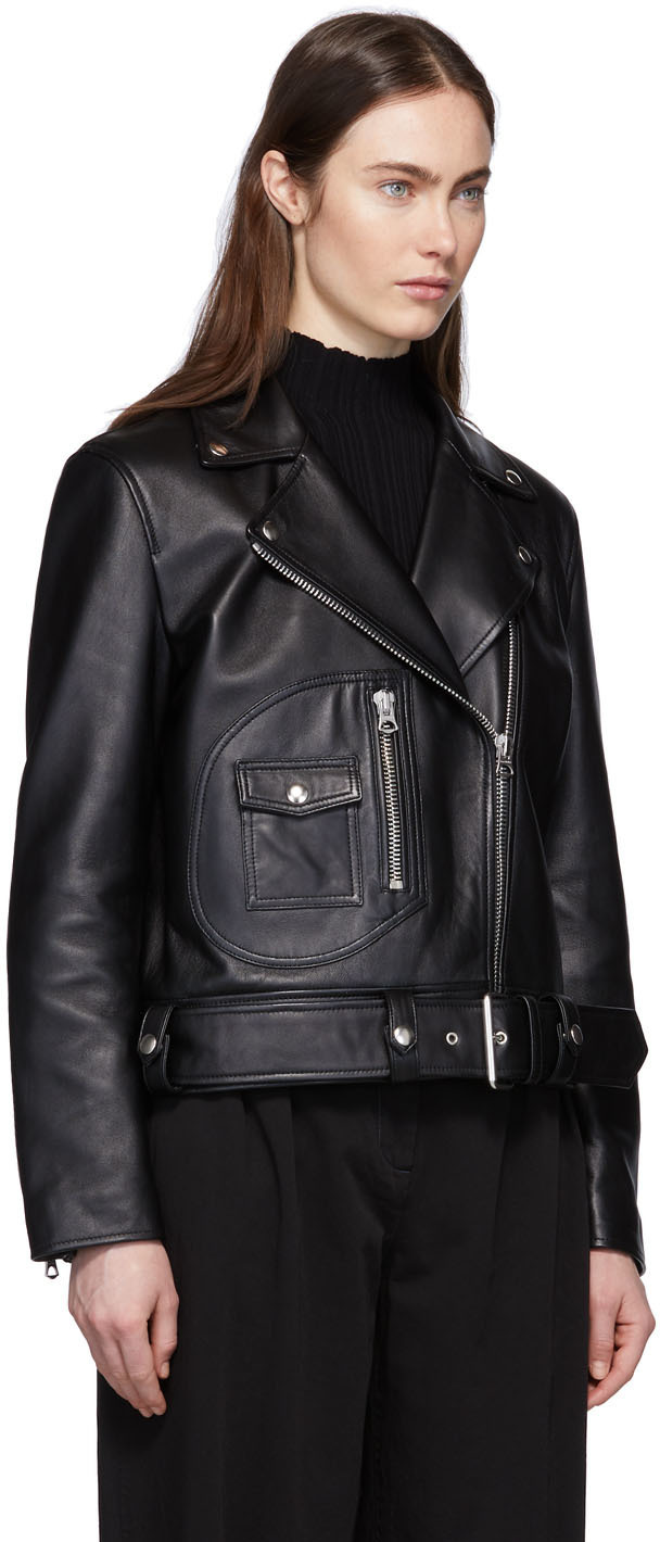 Acne Studios Black Leather Biker Jacket
