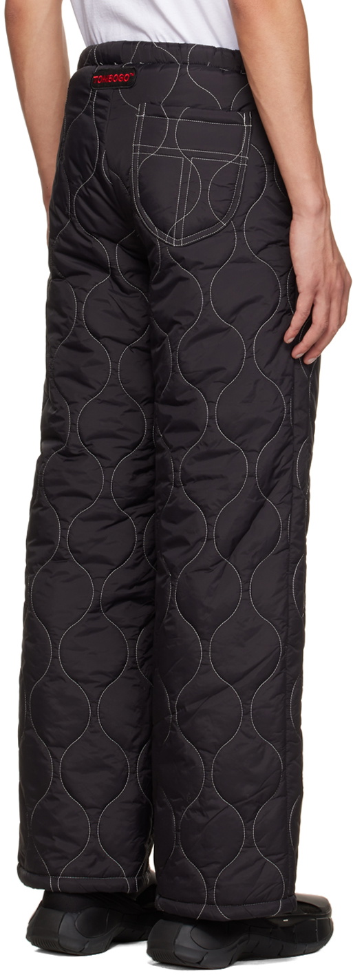 TOMBOGO™: Black Quilted Double Knee Trousers