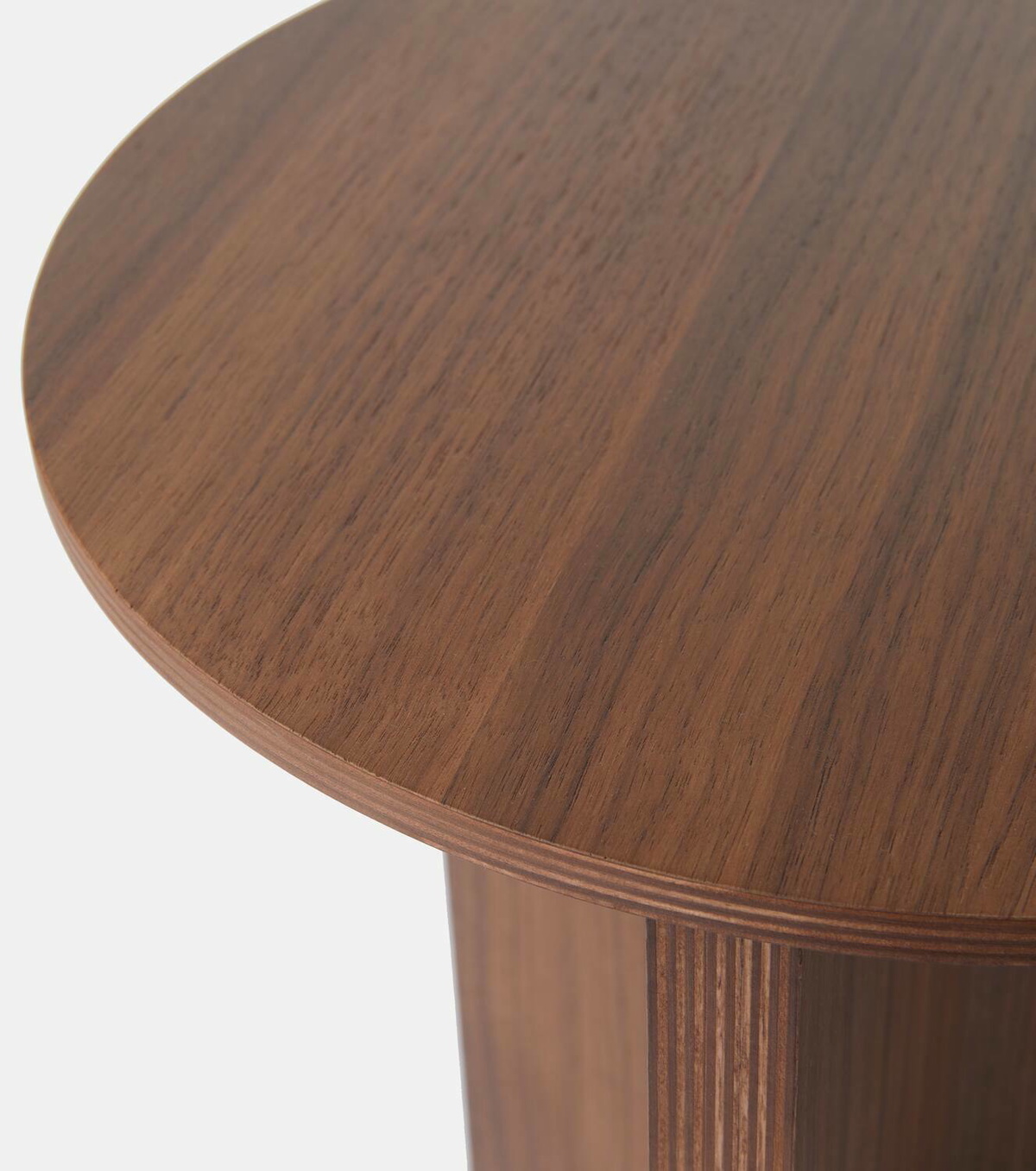 Hay Slit High walnut side table