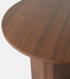 Hay Slit High walnut side table