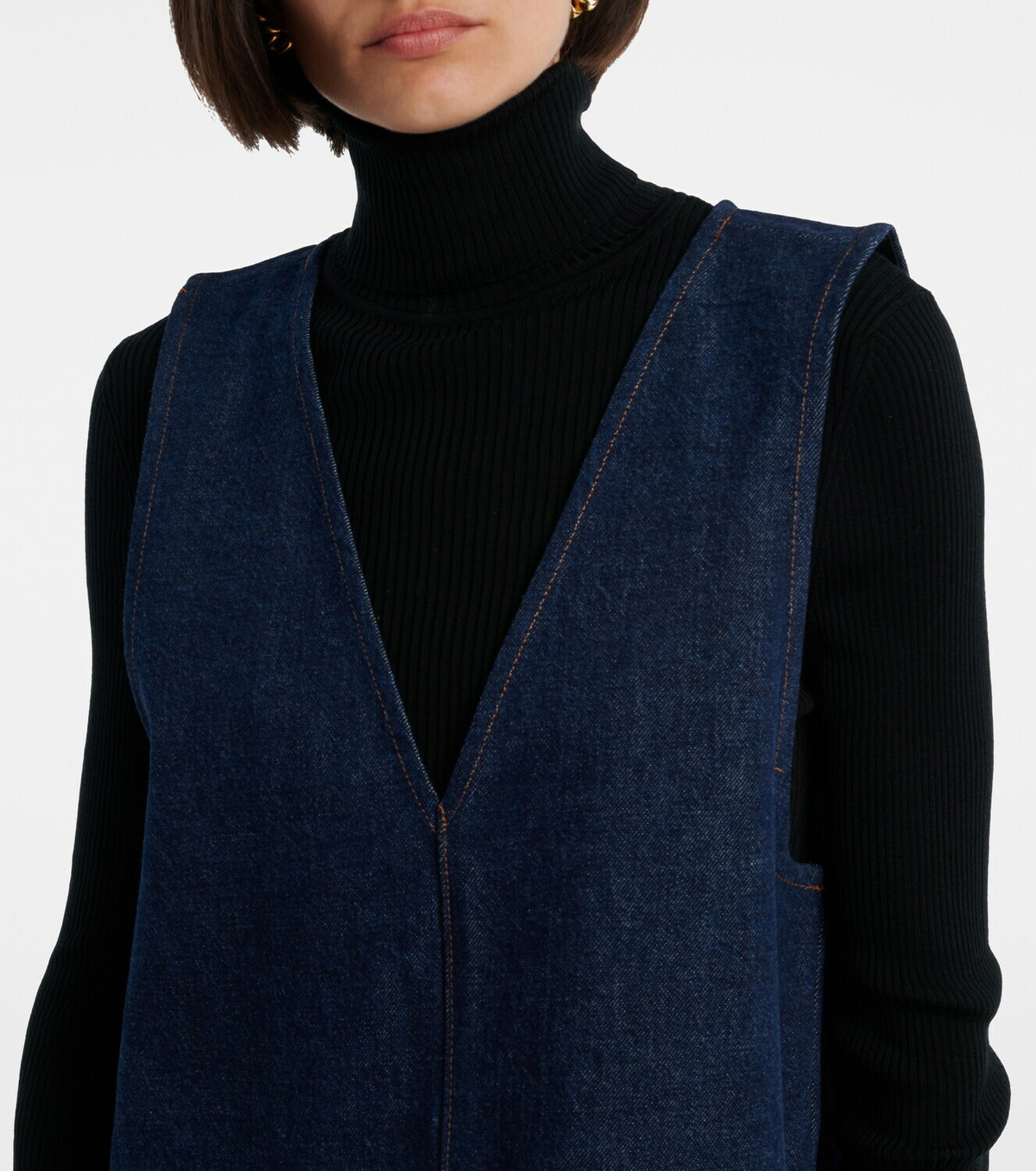 Frame Pinafore denim minidress