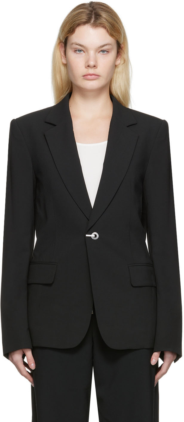 Dion Lee SSENSE EXCLUSIVE Black Cinch Strap Blazer Dion Lee
